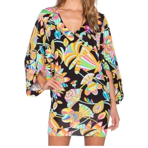 NWT Trina Turk “Tahitian Floral”Coverup Tunic Dress Size XS - Picture 3 of 17